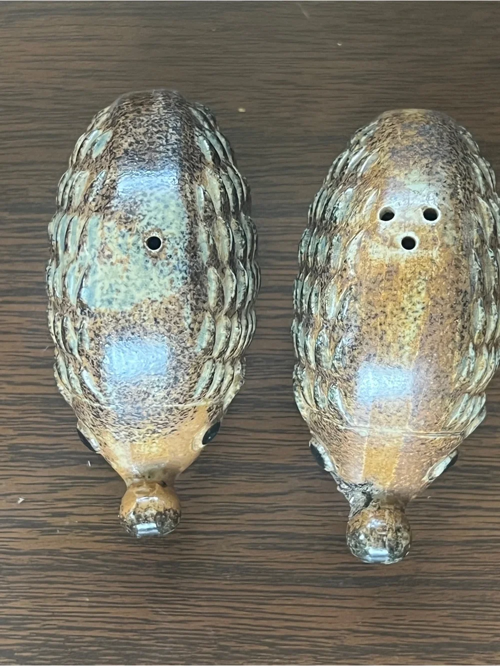 Vintage Hedgehog Ceramic Salt and Pepper Shakers